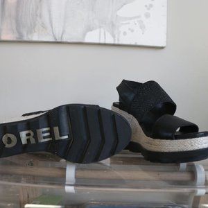 Sorel Women's Joanie II slingback jute wedges sandals, size 7.5